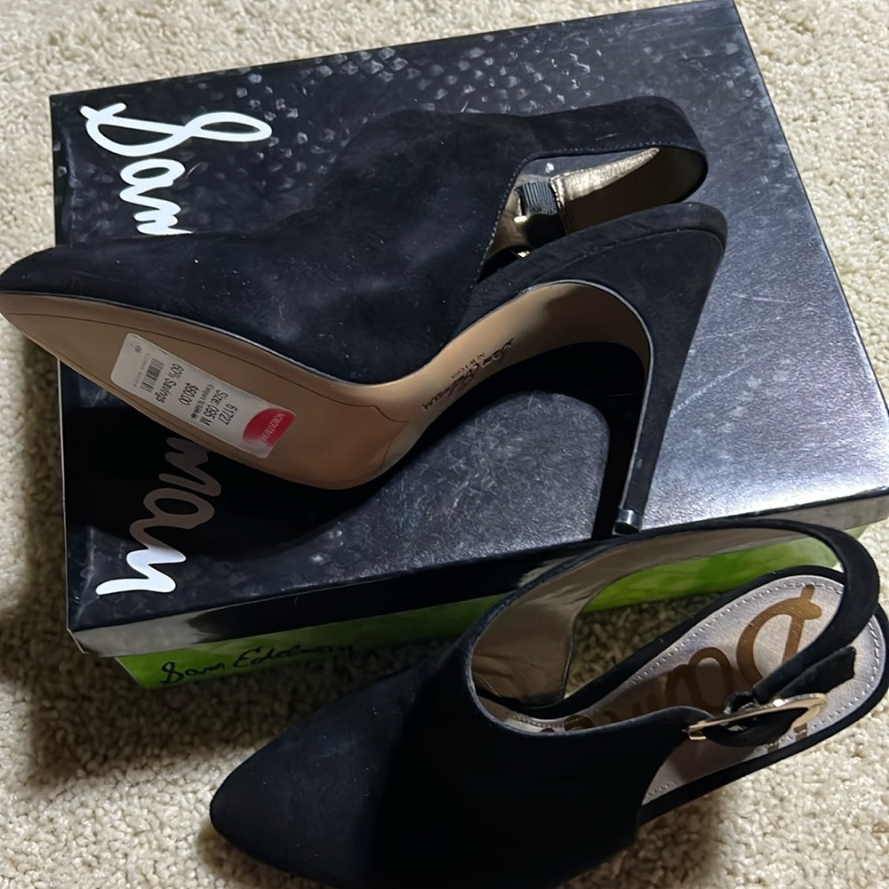 Sam Edelman, Julian, black suede shoes, size 9.5, new in box